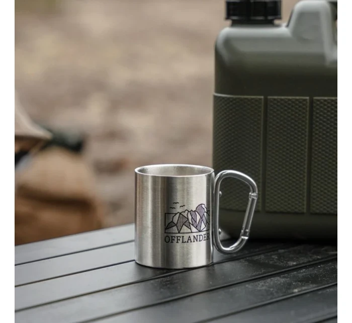 Kempinkový kelímek Offlander s karabinou ocel OFF_CACC_03