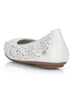 Kožená pohodlná polobotka W model 22033618 bílá - Rieker Kožená pohodlná polobotka W model 22033618 bílá - Rieker