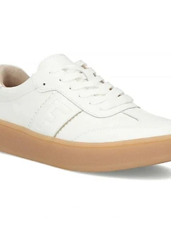 Dámské kožené boty na platformě bílé model 22061159 - FILIPPO