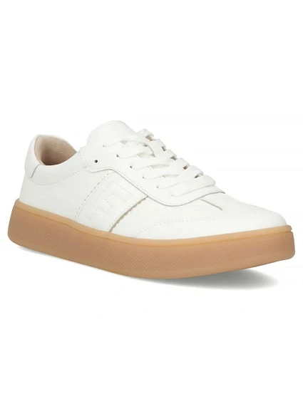 Dámské kožené boty na platformě bílé Filippo DP7543/26 Dámské kožené boty na platformě bílé Filippo DP7543/26