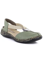 Rieker 46461-52 kožené sandály damakie built-in green Rieker 46461-52 kožené sandály damakie built-in green