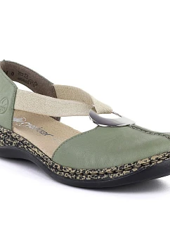 Rieker 46461-52 kožené sandály damakie built-in green