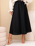 Dámská viskózová rozšířená sukně černá