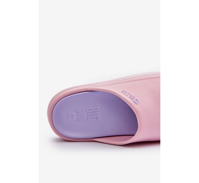 Dámské módní pantofle Big Star model 21652616 Světle růžové - Big Star Shoes Dámské módní pantofle Big Star model 21652616 Světle růžové - Big Star Shoes