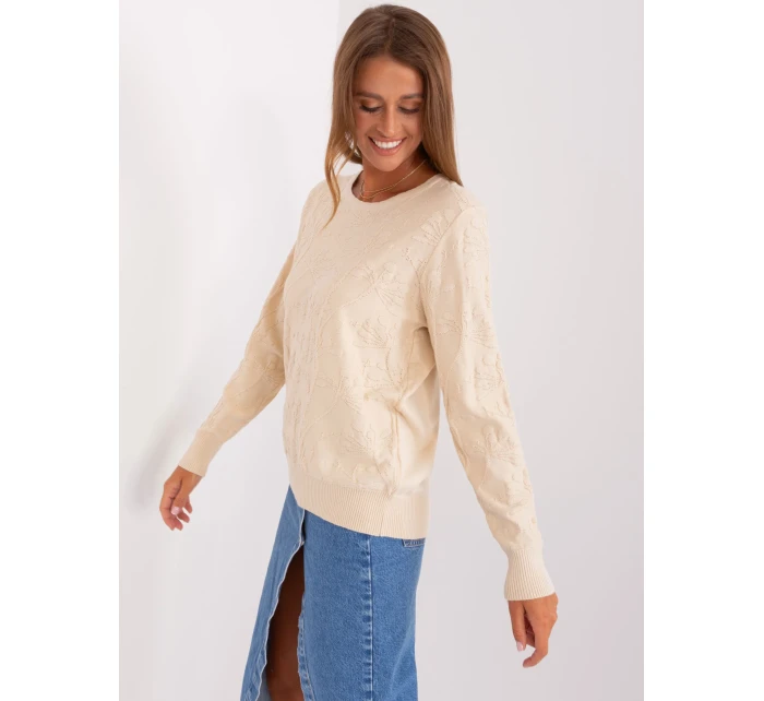Sweter AT SW model 18895592 jasny beżowy - FPrice