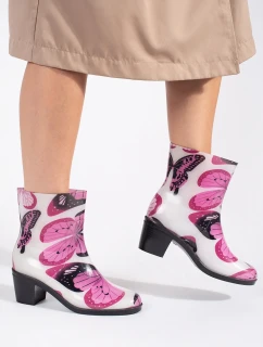 Pěkné model 20693083 gumáky dámské na širokém podpatku