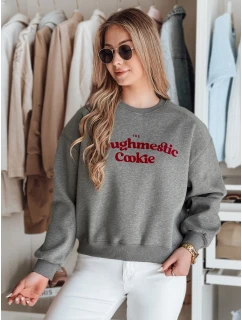 Dámská oversize mikina s potiskem COOKIES tmavě šedá FashionStreet BY1443