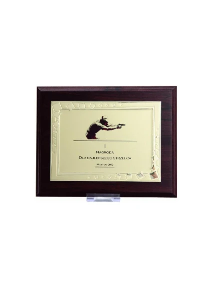 Plastový diplom s vyrytou kovovou destičkou Plastový diplom s vyrytou kovovou destičkou