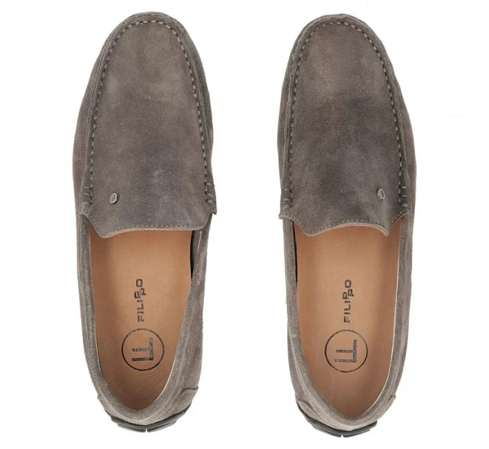 Pánské kožené mokasíny polobotky model 22061132 - FILIPPO Pánské kožené mokasíny polobotky model 22061132 - FILIPPO