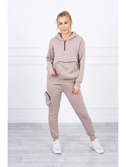 model 18747800 sada s ozdobnou kapsou béžová - K-Fashion model 18747800 sada s ozdobnou kapsou béžová - K-Fashion