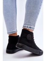 Dámské klasické vysoké tenisky Big Star model 21611825 Černé - Big Star Shoes Dámské klasické vysoké tenisky Big Star model 21611825 Černé - Big Star Shoes