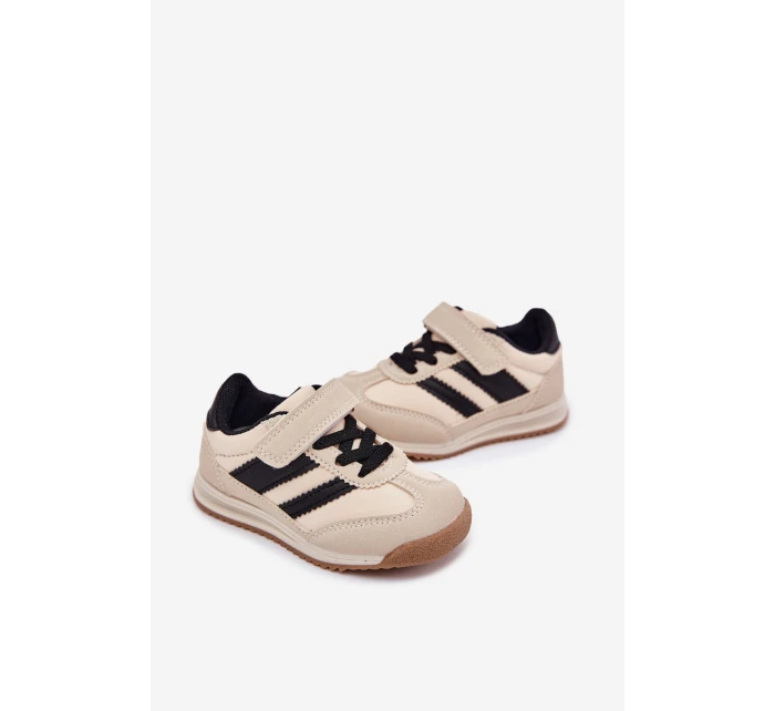 Dětské Sneakersy Sportovní Boty Na Suchý Zip Béžové Viona Dětské Sneakersy Sportovní Boty Na Suchý Zip Béžové Viona