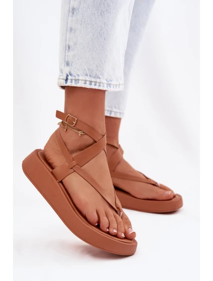 Dámské sandály na platformě Camel model 22038420 - Boto