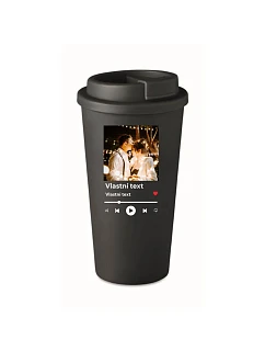 Personalizovaný cestovní termohrnek s motivem přehrávače