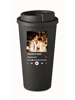 Personalizovaný cestovní termohrnek s motivem přehrávače