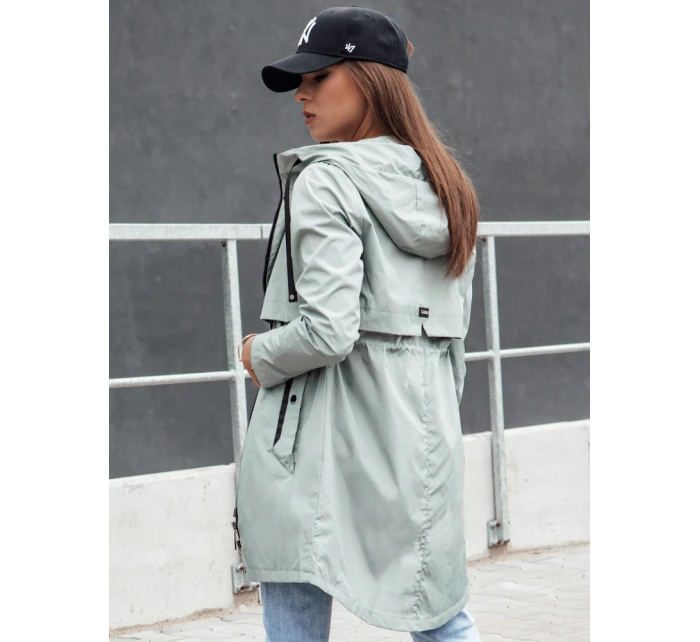 Dámská přechodná bunda parka s kapucí zelená Dstreet model 21979102 - FashionStreet