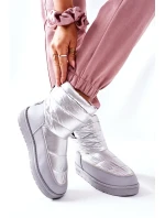 Dámské Sněhule Big Star model 21561942 Stříbrné - Big Star Shoes Dámské Sněhule Big Star model 21561942 Stříbrné - Big Star Shoes