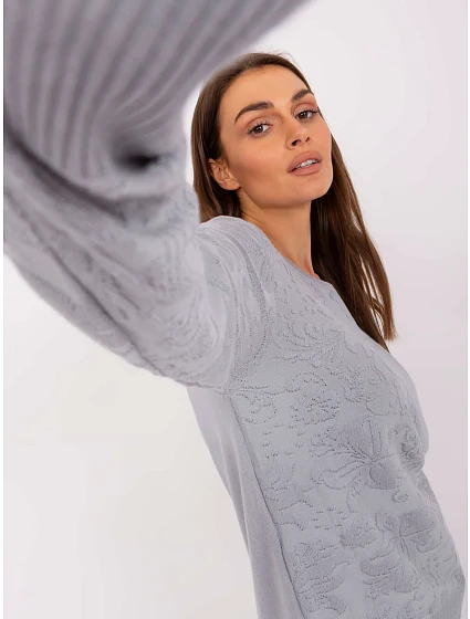 Sweter AT SW model 18884708 szary - FPrice Sweter AT SW model 18884708 szary - FPrice
