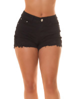 Sexy Koucla Jeans Shorts with Lace Details