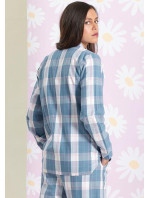 Dámské pyžamo model 18872723 Modrá s bílou - Muydemi