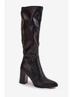 Kozačky na podpatku model 217216 Step in style Kozačky na podpatku model 217216 Step in style