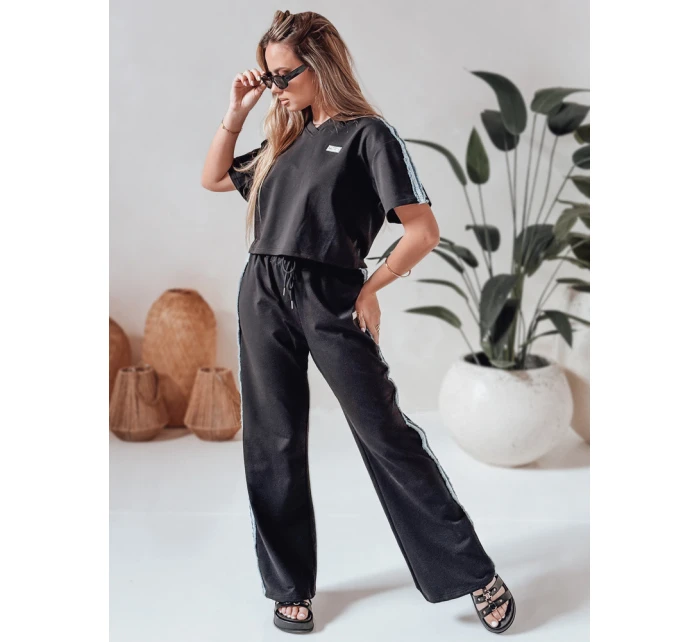 Dámská tepláková souprava oversize SPORT černá model 21988920 - Dstreet Dámská tepláková souprava oversize SPORT černá model 21988920 - Dstreet