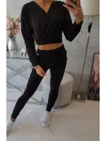 Sada s ozdobnými stuhami černé barvy