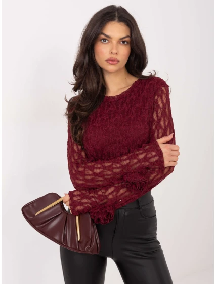 Bluzka IT BZ model 21807975 bordowy - FPrice Bluzka IT BZ model 21807975 bordowy - FPrice