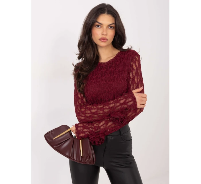 Bluzka IT BZ model 21807975 bordowy - FPrice Bluzka IT BZ model 21807975 bordowy - FPrice