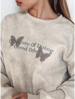 Dámská oversize mikina s motýly SPARKI šedá FashionStreet BY1406