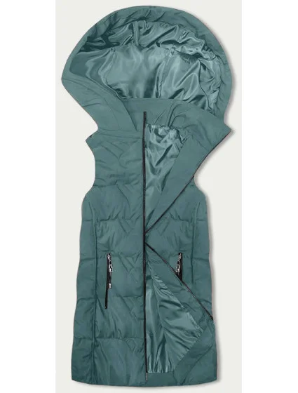 Tyrkysová dámská vesta s kapucí S'West (B8175-5)