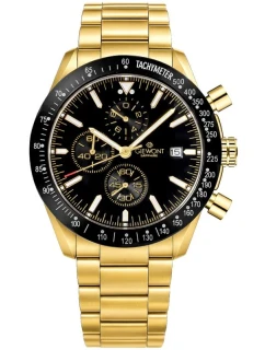 Pánské hodinky Giewont Chronograph Sapphire Gold Black GW8720-B4
