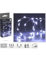 LAMPKI NA GIRLANDA 40 LED BIAŁY model 21832586