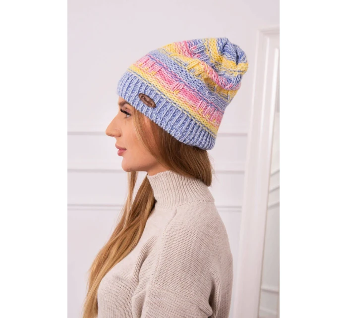 Fleecová čepice Patrycja K254 pink+blue Fleecová čepice Patrycja K254 pink+blue