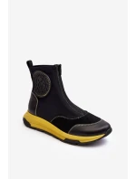 Dámské kožené boty s zipem model 21638709 černé - Maciejka