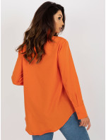 Oranžová oversized košile na knoflíky
