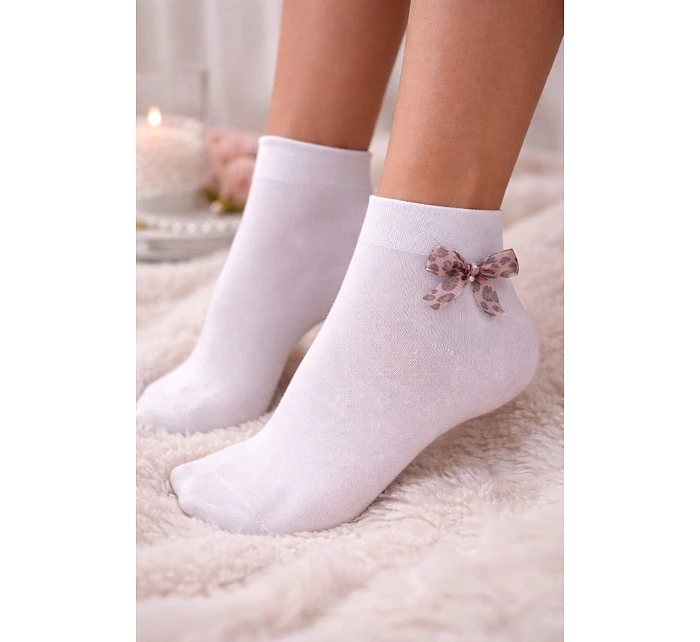 Dívčí ponožky s mašlí model 22106954 - Knittex