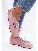 Semišové Nízké Dámské Tenisky Big Star model 22095384 Růžové - Big Star Shoes