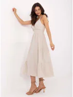 Šaty MI SK 62200.76 béžové Šaty MI SK 62200.76 béžové