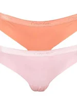 Tanga 2pcs QD3695E-CDJ oranžovorůžová - Calvin Klein
