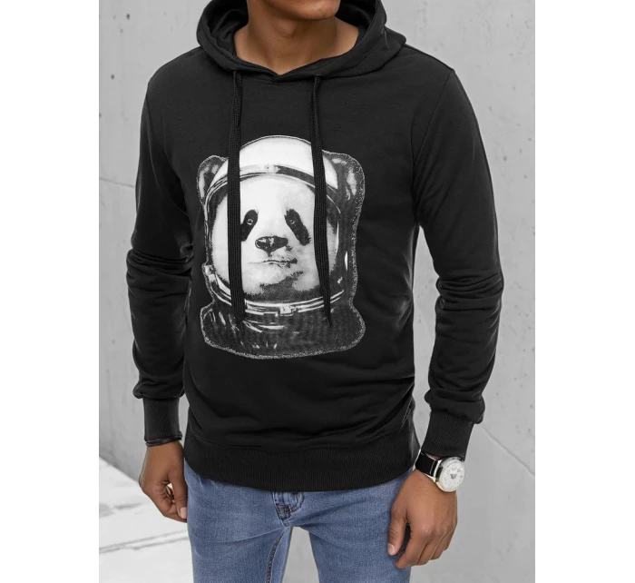 Pánská černá mikina Dstreet BX5130 Pánská černá mikina Dstreet BX5130