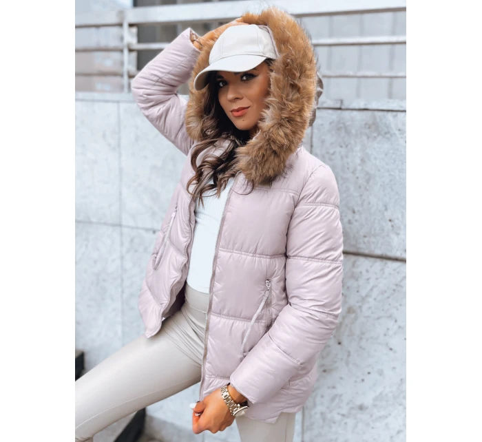 Dámská prošívaná zimní bunda AMBER DAWN beige FashionStreet TY3809