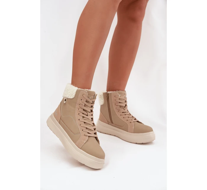 Zimní dámské boty s kožešinou model 21725163 Béžové - Lee Cooper