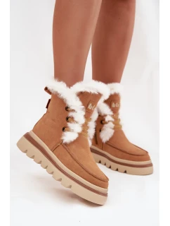 Dámské zimní boty z přírodního semiše Lee Cooper LCJ-25-01-3738 Camel