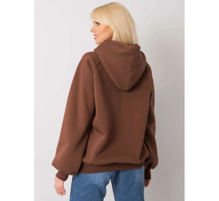 Mikina EM BL 651/2.41X tmavě hnědá