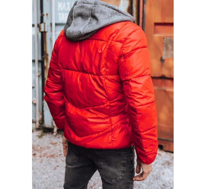 Pánská prošívaná zimní bunda červená FashionStreet TX3828