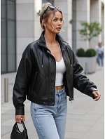 Kurtka damska skórzana oversize czarna model 22084540 - FashionStreet