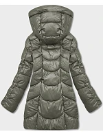 Dámská volná zimní bunda z khaki ekologické kůže (AG2-J90) Dámská volná zimní bunda z khaki ekologické kůže (AG2-J90)
