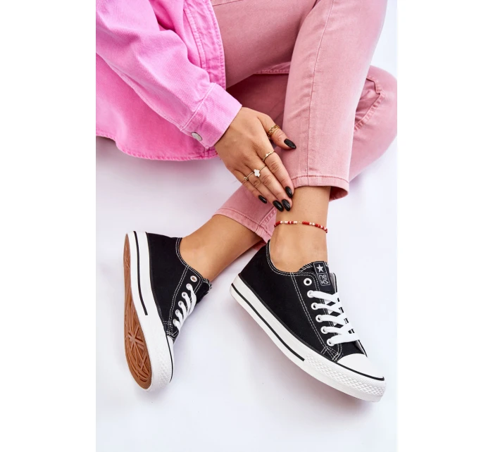 Dámské klasické tenisky černé a bílé model 21607880 - EVENTO Dámské klasické tenisky černé a bílé model 21607880 - EVENTO