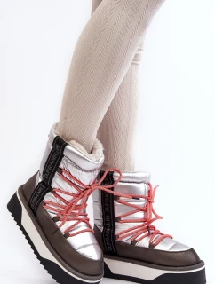 Šnekové Dámské Na Tlusté Podrážce Veganské D.Franklin DFSH371006 Stříbrné